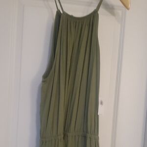 Olive Green Sleeveless Dress